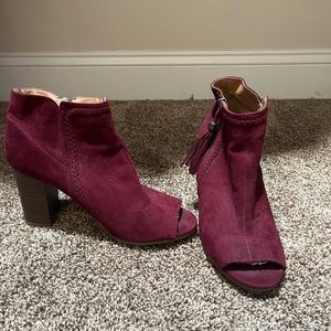 Maroon Heeled boots